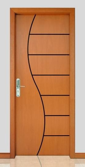 قشرة ارو طبيعي  mdf باب خشبي