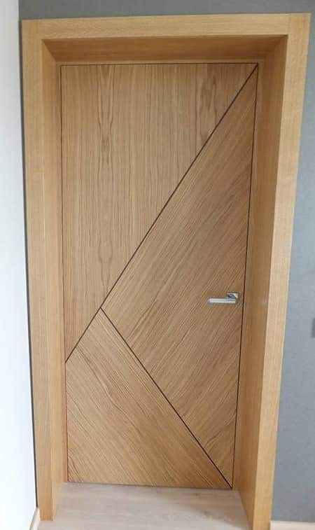 قشرة ارو طبيعي  mdf باب خشبي